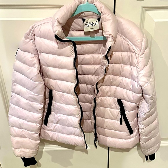 SAM. | Jackets & Coats | Sam Size Light Puffer Coat Light Pink In Good ...
